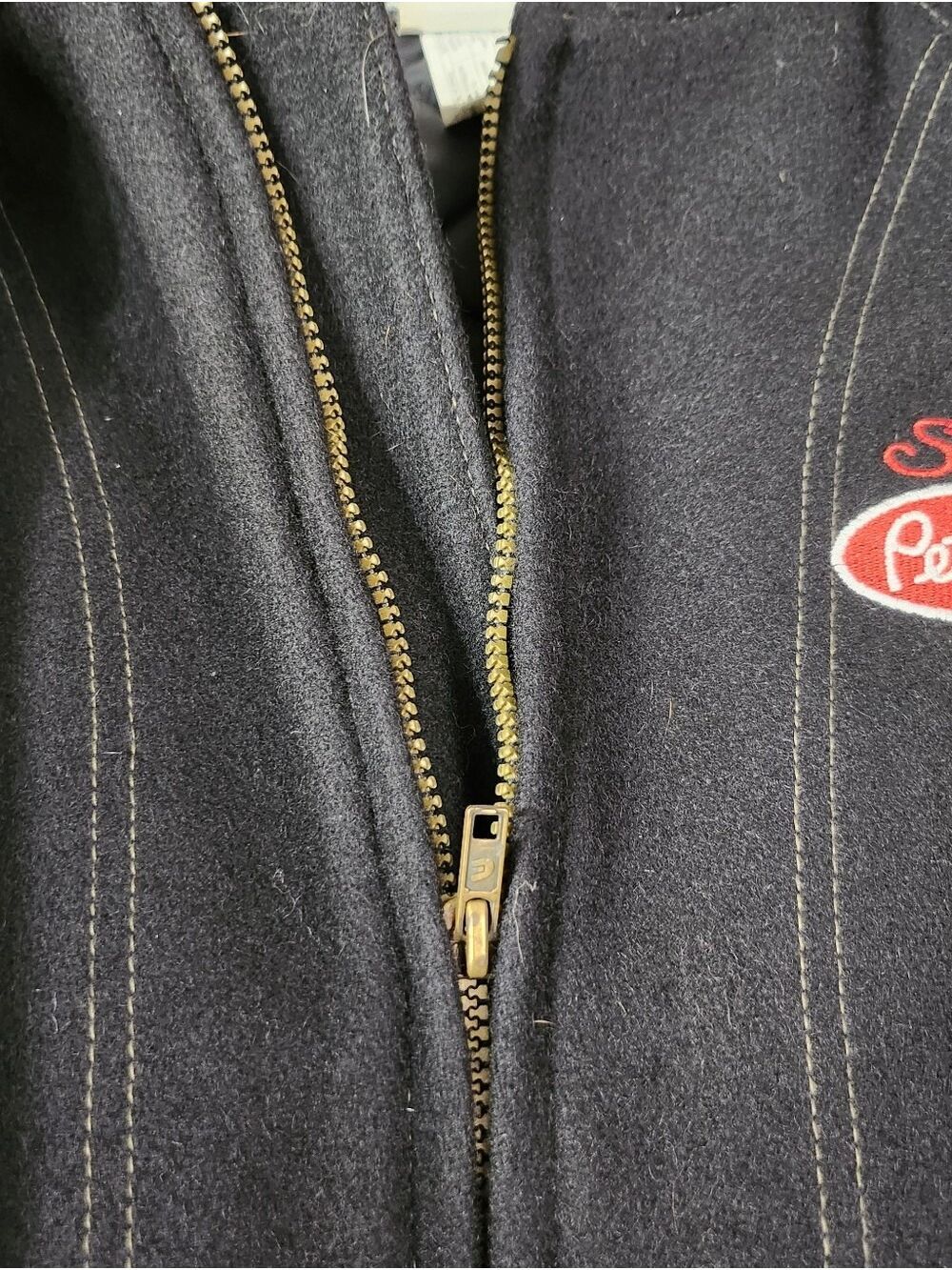 VINTAGE Stahl Peterbilt Wool + Leather Jacket - Picture 16 of 16